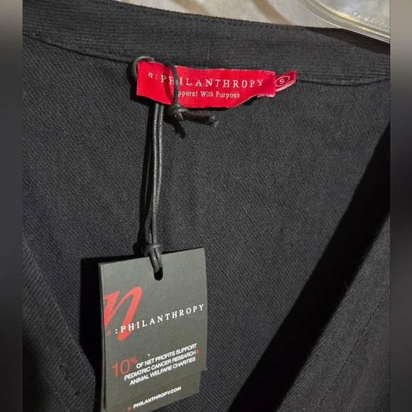 n: PHILANTHROPY Gingham Jumpsuit in Black Cat Size Wms Small Drawstring NWT - Picture 4 of 10